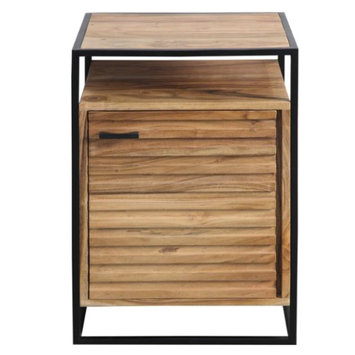 Aero Acacia Wood Nightstand/Pedestal (65 H cm)