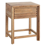 Tessa Acacia Wood Pedestal/Nightstand (65 H cm)