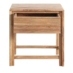 Tessa Acacia Wood Pedestal/Nightstand (65 H cm)