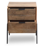 Vantage Acacia Wood Pedestal/Nightstand (58 H cm)