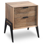 Vantage Acacia Wood Pedestal/Nightstand (58 H cm)