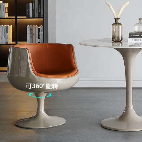 Cassio Swivel Chair (Available in Brownish Tan/Taupe or Grey/White)