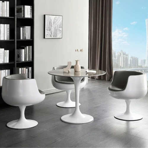 Cassio Swivel Chair (Available in Brownish Tan/Taupe or Grey/White)