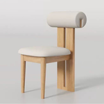 Noir Wooden Dining Chair (White/Neutral)