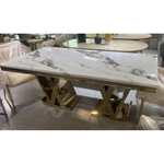 Palazzo Marble Dining Table (200 cm) Available in Gold or Silver