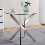 The Halo Round Dining Table (1.3 meter) Available in Gold or Silver