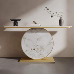 Zarelle Stone Console Table (140 cm) Gold