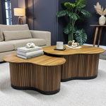 Clover Teak Wood Coffee Table Set (84/70 cm)