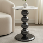 Virello Marble Side Table (45 H cm) Available in Gold or Gun metal