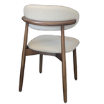 Langford Ash Wood Dining Chair with upholstered cotton linen seat