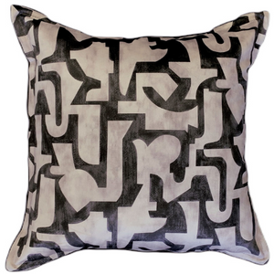 Cubist Black Cushion