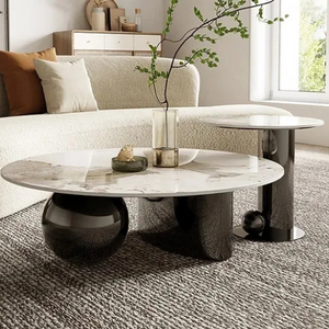 Kate Coffee Table and Side table set (Available in Black and Gold)