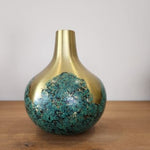 Chris mar Gold/Green Vase - MHF Decor-Delights