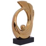 Wave Sculpture (Gold) 32 cm