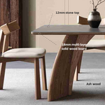 Arden Ash Wood/Grey Sintered top Dining Table (160 cm)