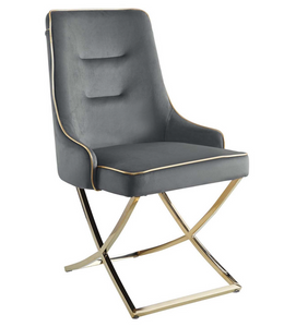 Annabelle Velvet Dining Chair (Available in Black, Beige and Grey)