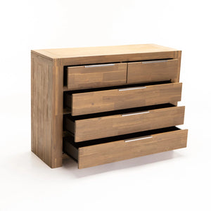 Stacey 5 Drawer Chest of Drawers (120 cm) Light Oak