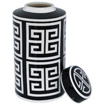 Athia Black/White Jar with lid (33 cm)