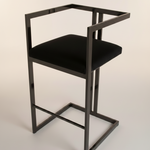 Christopher Leisure Velvet Bar Stool (Gun metal Frame) Various colours available