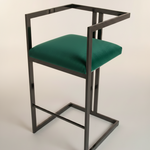 Christopher Leisure Velvet Bar Stool (Gun metal Frame) Various colours available