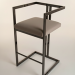 Christopher Leisure Velvet Bar Stool (Gun metal Frame) Various colours available