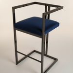 Christopher Leisure Velvet Bar Stool (Gun metal Frame) Various colours available