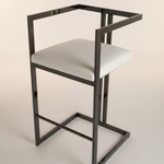 Christopher Leisure Velvet Bar Stool (Gun metal Frame) Various colours available