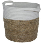 White/Natural Basket (27 x 28 cm)