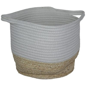 White/Natural Basket (30 x 27 cm)