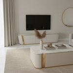 Hanso Lux Marble TV/Plasma Unit (200 cm) Availble in Beige/Gold, White/Gold or Grey/Silver