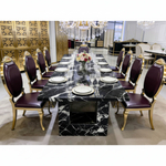 The Astoria Signature Marble Dining Table (280 cm) Available in Black