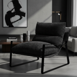 Black Occasional Chair Close-Up in Beautiful Setting