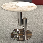Luna Marble Side Table (Silver)