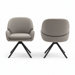 Fushion Textured Fabric Dining Chair (Grey)