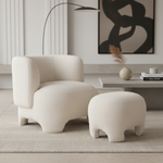 Chair with Ottoman in Contemporary Setting