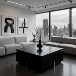 Coffee table in minimalist contemporary setting