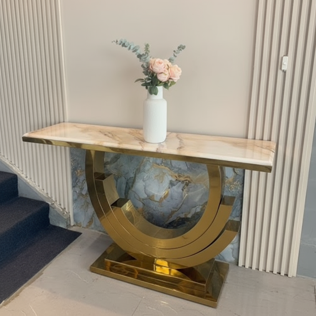 Console table in luxurious setting