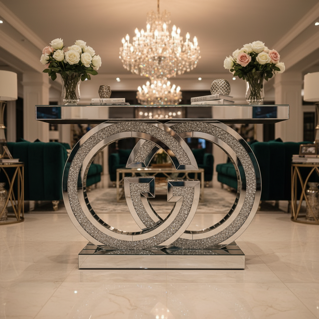 Console table in luxurious setting