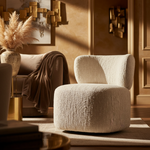 Cream Swivel Chair in Glamorous Setting