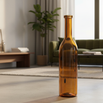 Dark Amber Bottle Vase 500x500