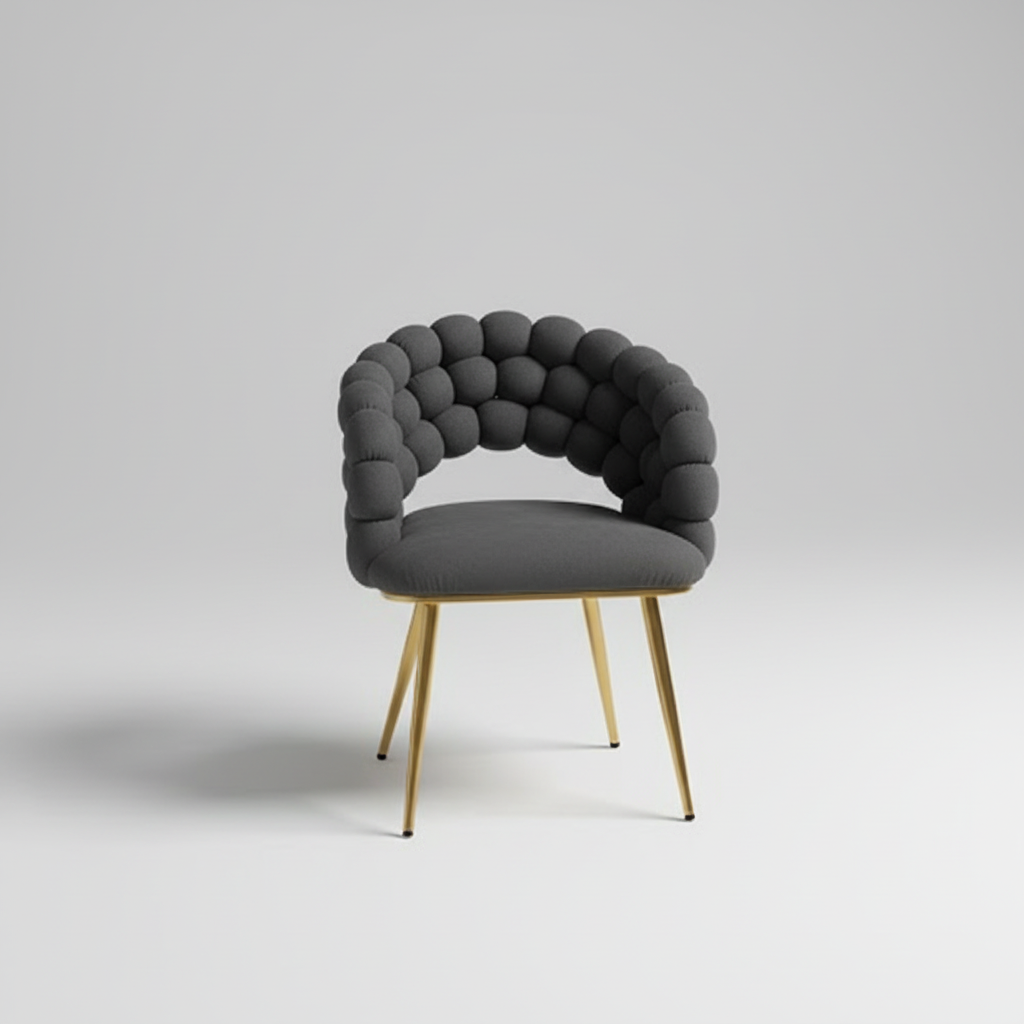 Dark grey bubble dining chair
