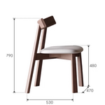 Arden Ash Wood Dining Chair upholstered in Cotton Linen
