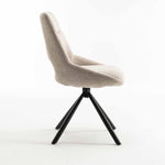 Caprese Swivel Fabric Dining Chair (Available in Cream and Green)