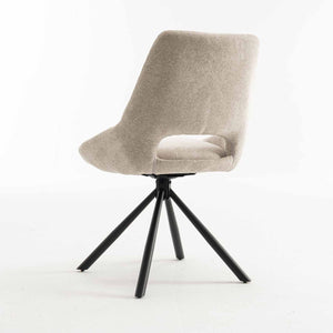 Caprese Swivel Fabric Dining Chair (Available in Cream and Green)