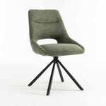 Caprese Swivel Fabric Dining Chair (Available in Cream and Green)