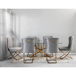 Hudson Rectangular Dining Table (Gold)