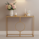 Gold Console Table Setting
