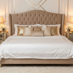 Gold French Provincial Mirror Bedside Tables – Luxury Setting