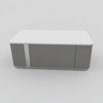 Grey coffee table with white top
