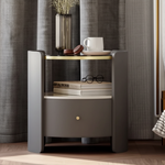 Grey Pedestal Side Table